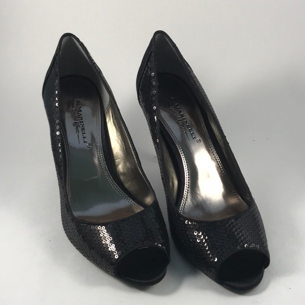 A. Marinelli Special Effects Ellen Pillettes with Sequins, Black - Size 8.5